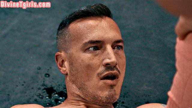 Trans goddess gets her ass stretched by BF