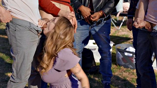 Gangbanged curvy slut gets fucked