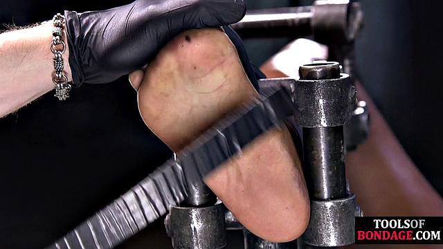 Skinny ebony spanked in dungeon