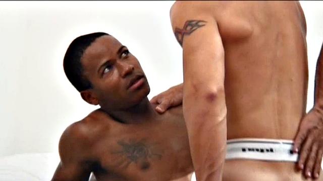 This scene features Tommy Lima with Ruy De Sousa and Vincente Lourenco. These Latinos have cocks so huge you'd think they were photoshopped, if you weren't seeing them in action. Tommy is a good bottom, and takes them in his mouth and ass.