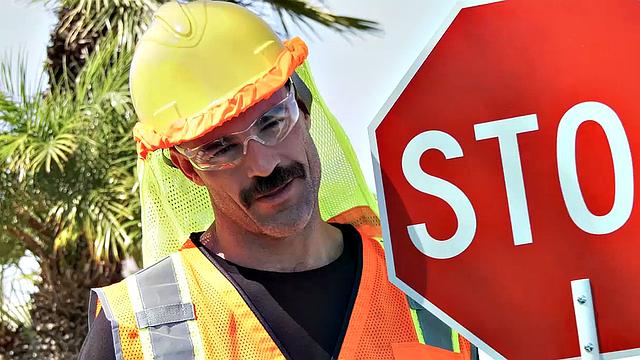 Big Tit Blonde Gets Deepthroated and Plowed by Construction Worker