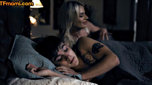 Busty stepmommy pleasing stepson with her wet pussy