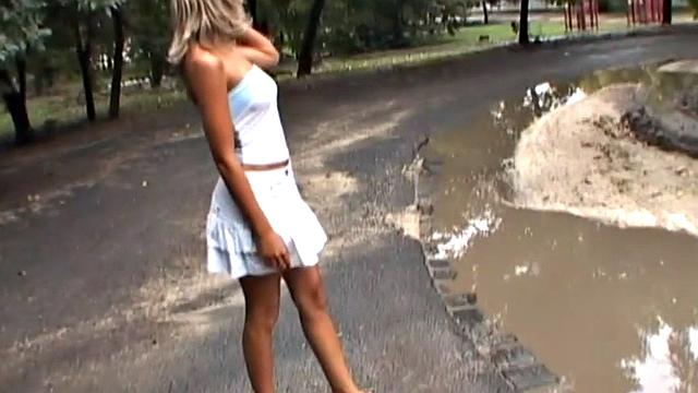 Teen satisfied with dildo and speculum in both holes