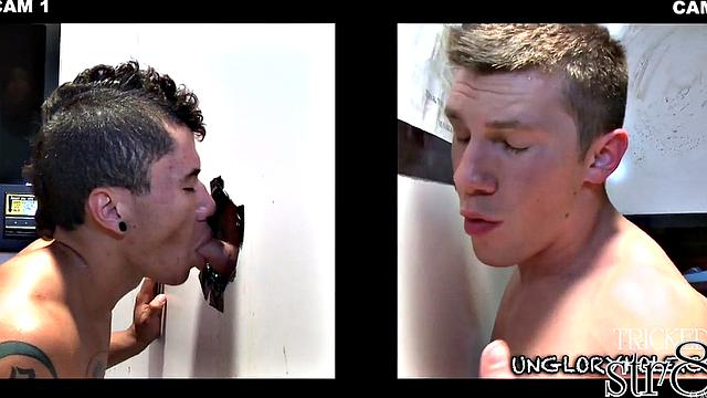 Gloryhole baited gets blowjob