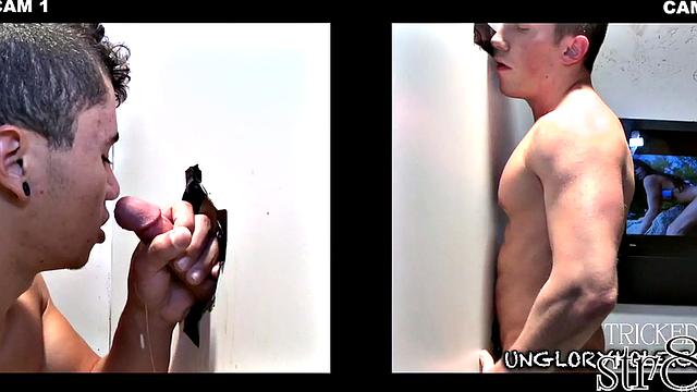 Gloryhole baited gets blowjob