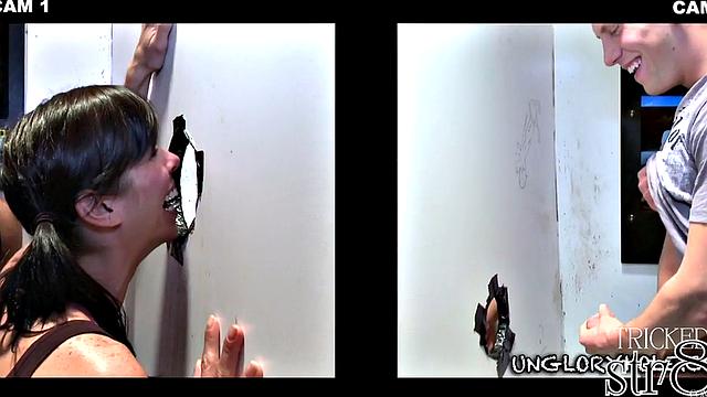 Gloryhole baited gets blowjob