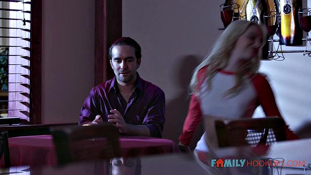 Sexy blonde Lyra Law and Kenna James tag team a hot guy