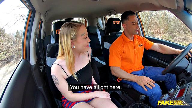 Tattooed Blonde Likes Riding