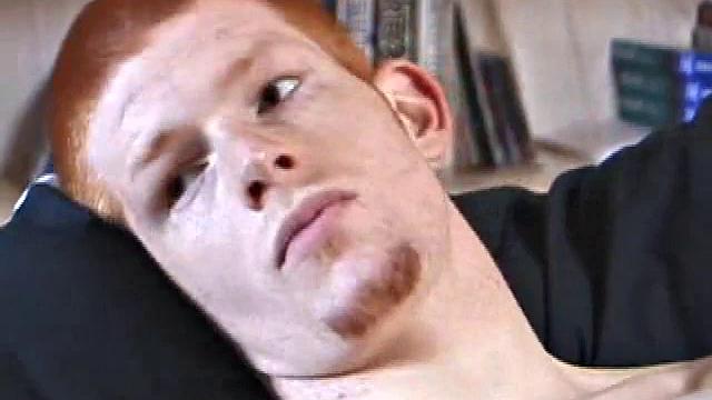 Tristan wastes time getting his dick out of his pants. He watches a porn video, pulling on his growing cock. Once boned up, he strokes with determination and explodes a gusher of warm cum.