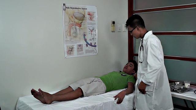 Enema Asian twink gets toyed and sucked at doctor infirmary