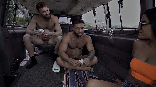 Picked up assfucked and facialized in public van outdoor