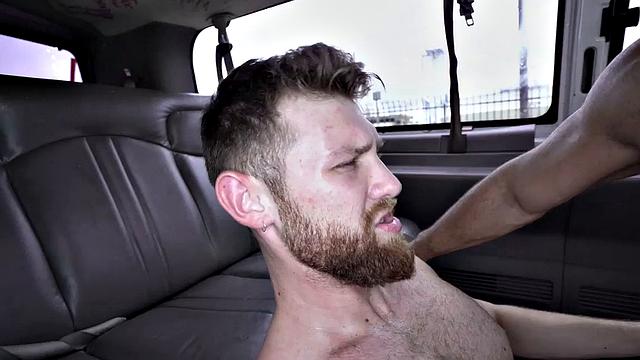 Picked up assfucked and facialized in public van outdoor