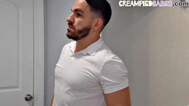 Big-titted horny babe gets pussyfucked