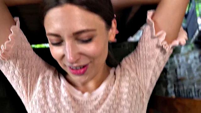 Cockriding 19yo slut fucked in pussy in POV by nympho