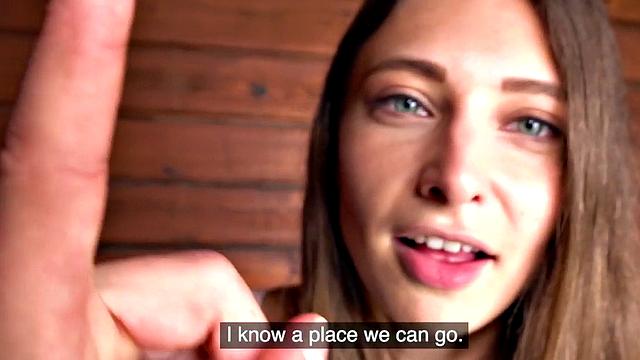 Cockriding 19yo slut fucked in pussy in POV by nympho