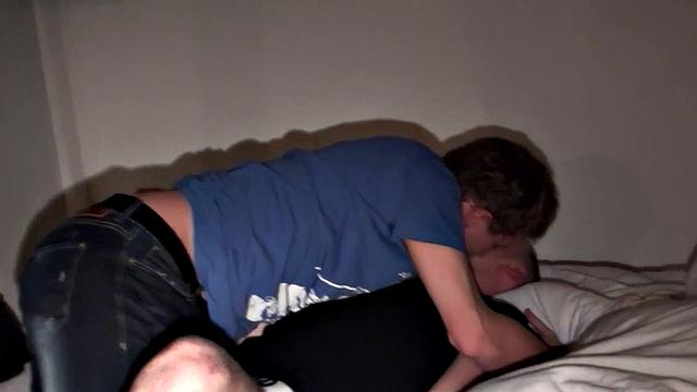 Jockstrap amateur stud gets fucked at home after BJ
