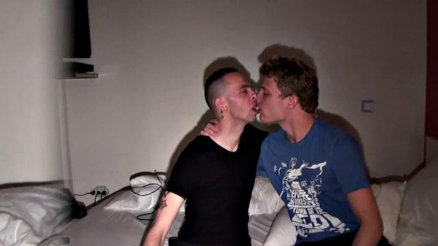 Jockstrap amateur stud gets fucked at home after BJ