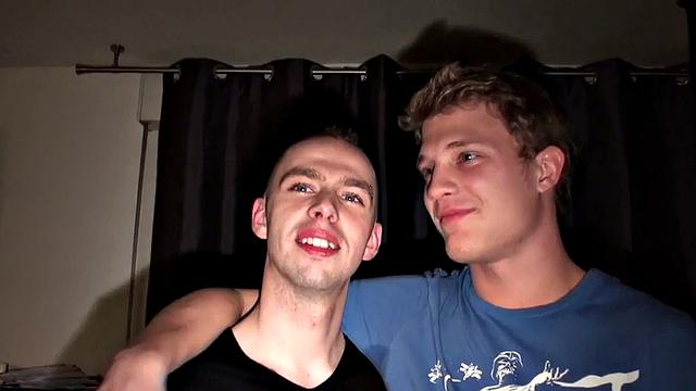 Jockstrap amateur stud gets fucked at home after BJ
