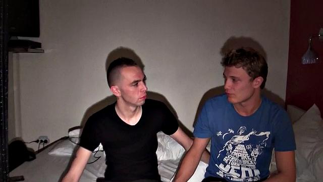 Jockstrap amateur stud gets fucked at home after BJ