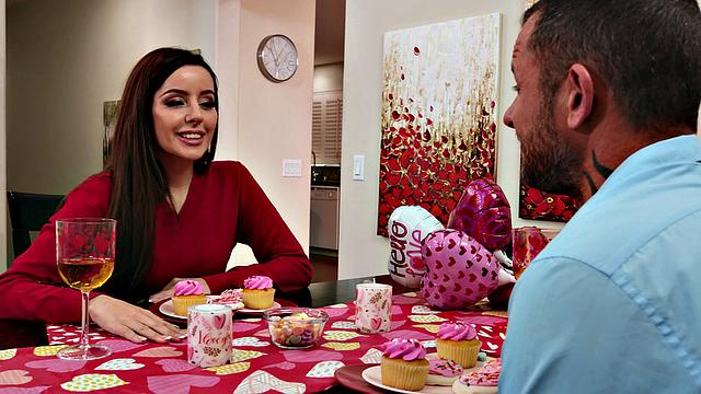 Red With Envy enjoys a wild threesome with pussy licking, ball licking, and a reverse cowgirl ride in the bedroom