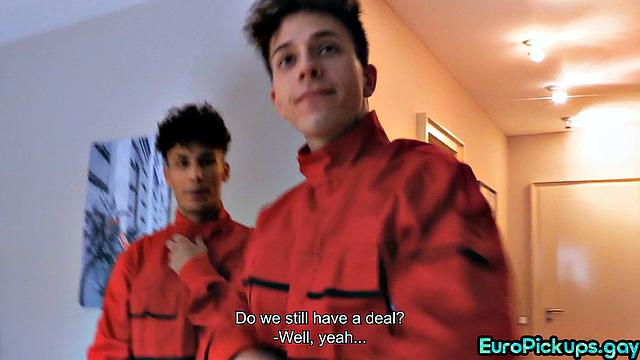 Real coworkers fucked for money