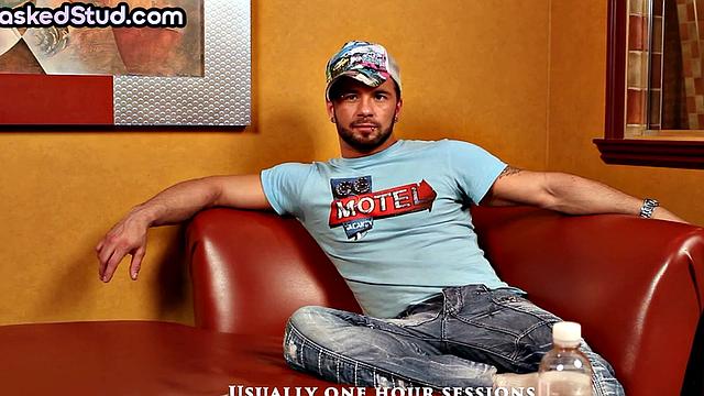 Solo amateur jock wanks his hard rod on gay casting