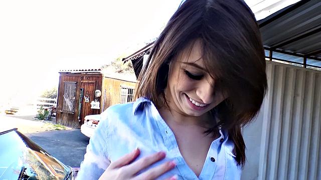 GF Bends Over Car and Does Anal