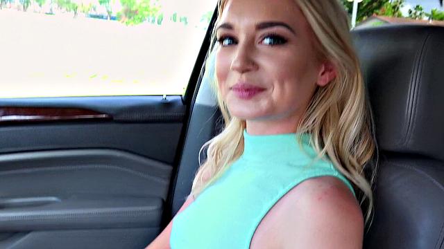 A American teen with small tits give a fishnet handjob and get fucked outdoors