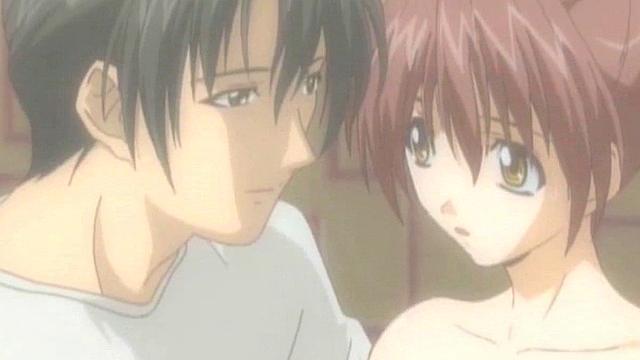 Anime babe gets facialed