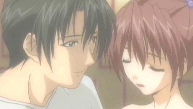 Anime babe gets facialed