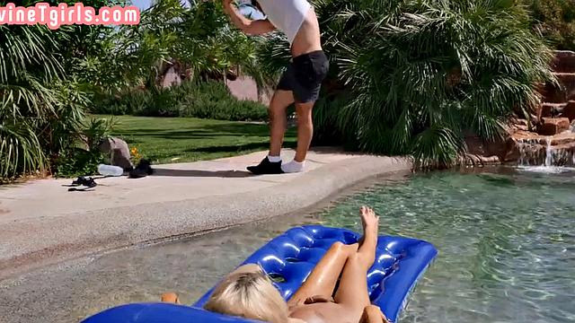 Outdoor hugetitted trans ravaged