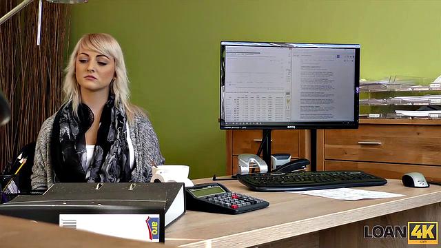 LOAN4K. Sweet babe gives for drilling to naughty loan agent