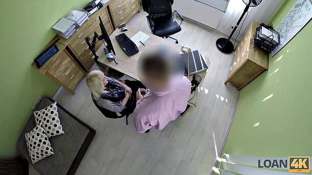 LOAN4K. Sweet babe gives for drilling to naughty loan agent