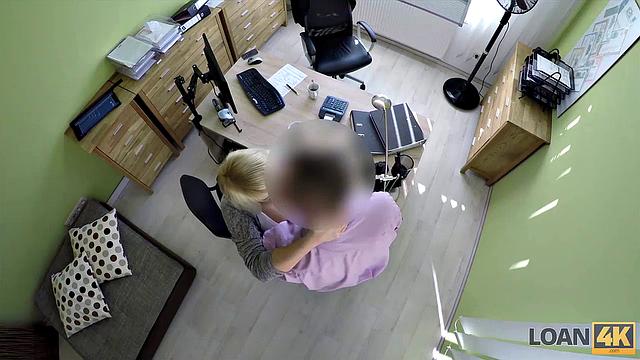 LOAN4K. Sweet babe gives for drilling to naughty loan agent