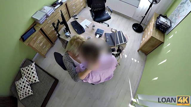 LOAN4K. Sweet babe gives for drilling to naughty loan agent