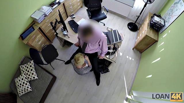 LOAN4K. Sweet babe gives for drilling to naughty loan agent
