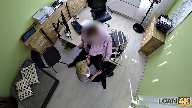 LOAN4K. Sweet babe gives for drilling to naughty loan agent