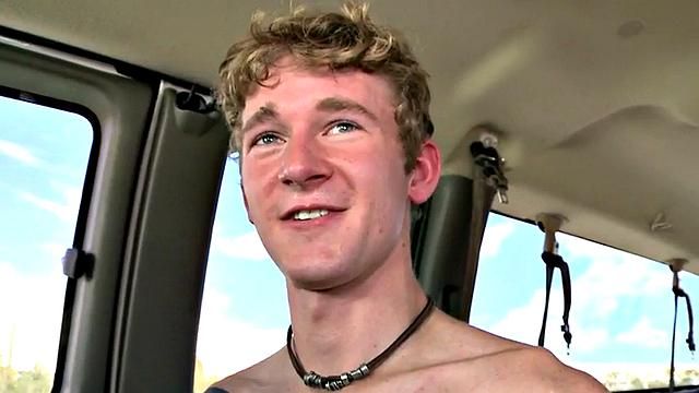 Straight twunk pounds gay asshole in van till cumshot