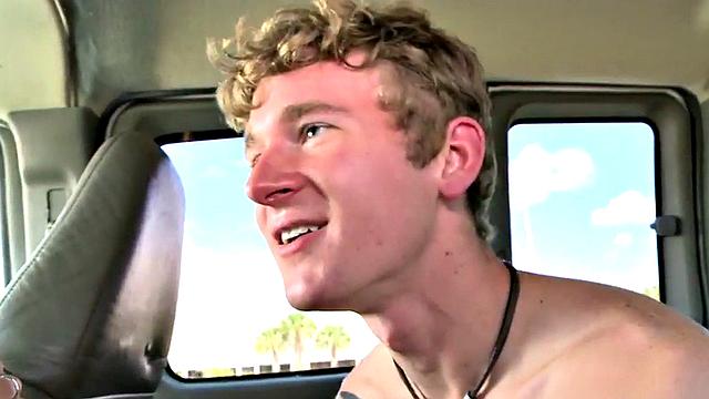 Straight twunk pounds gay asshole in van till cumshot
