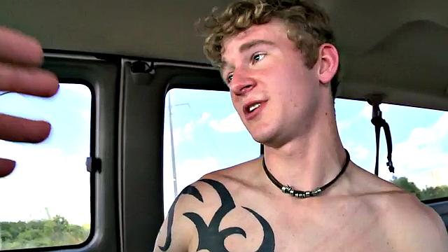 Straight twunk pounds gay asshole in van till cumshot