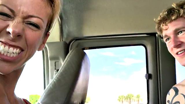 Straight twunk pounds gay asshole in van till cumshot