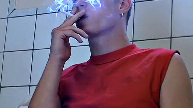 Yuri Smoking & Stroking On The Toilet - Yuri Smoking & Stroking On The Toilet