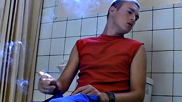 Yuri Smoking & Stroking On The Toilet - Yuri Smoking & Stroking On The Toilet