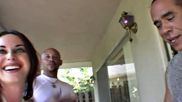 DP whore fucked in dirty threesome