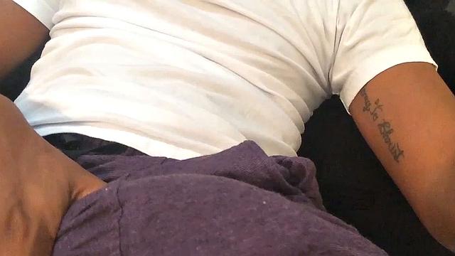 Our featured solo boy of the week is Jason Ben, a sexy young Latino with a boner in his pants. When he pushes them down, a big stiff uncut dick pops otu, ready for action.