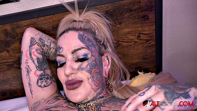 Maya Romero Gets Tattoos While Being Fucked By Eliis Camino And Evilyn Ink