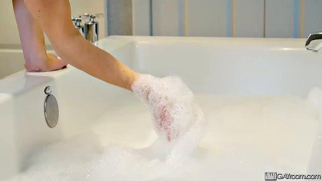 Interrupted Bubble Bath Scene