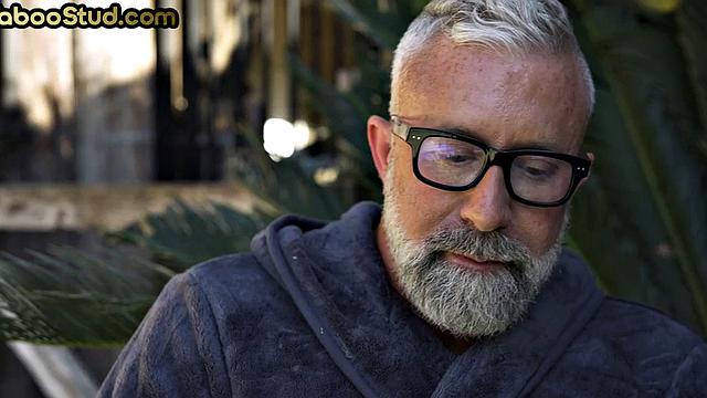 Old stepdad barebacks Black stepson in ass till creampie