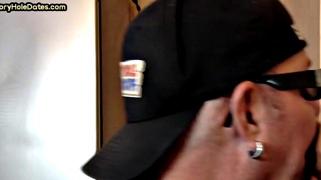 Homemade gloryhole DILF gets banged in closeup video