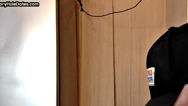 Homemade gloryhole DILF gets banged in closeup video